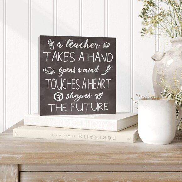 Wooden Box Sign Motivational Desk Decor, Inspirational Office Desk Decorations f - Picture 4 of 7